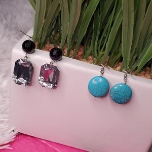 Fashionable Earrings 2 pairs